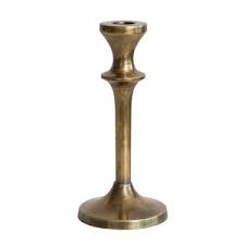 8"H Cast Aluminum Taper Holder, Antique Brass Finish – Lichen or Knot Plant Company LLC
