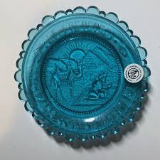 Pre-Owned Pairpoint Cup Plate New Bedford Glass Museum Aqua U562 | eBay