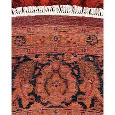 Chloe & Olivia Home Overdyed Red 8 ft. x 8 ft. Solid Wool ...