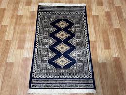 2x3 Navy Blue Bokhara Rug - Washable Rug - Small Rug - Wool ...