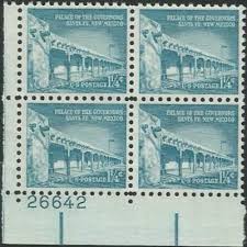 Plate Block of 4 stamps - Scott 1031a - 1 1/4 cent - Santa Fe ...