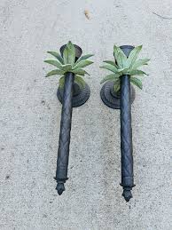 Palm Tree Wall Sconces, a Pair | Chairish