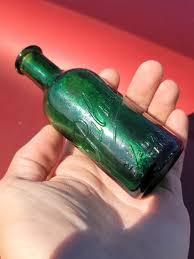 Beautiful Old Emerald Palmer Perfume Bottle☆ Antique Dark Green Scent Bottle! | eBay