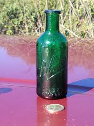 Beautiful Old Emerald Palmer Perfume Bottle☆ Antique Dark Green Scent Bottle! | eBay