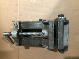 Vintage Machinists Drill Press Vise 4" Wide, Jaw Opening 3 1/4" Cast Iron | eBay