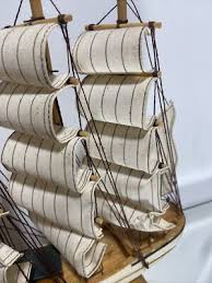 VTG. Wooden Tall Ship 3 Mass Tall Model Ship 12" GORCH FOCK ...