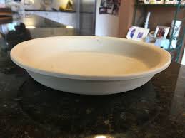 Pampered Chef 9" Stoneware Pie Plate 10" Diamater Outer Rim ...