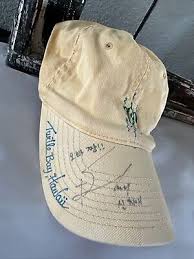 Vintage TURTLE BAY Resort Hawaii Yellow Signed Gold Hat ...