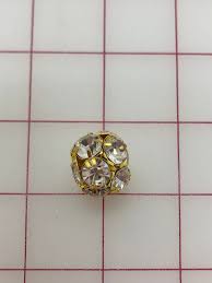 Decorative Gem - Egyptian Crystal Rhinestone Bead in Gold ...