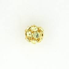 3710 - 10mm Swarovski Gold Plated Rhinestone Ball - Jonquil ...