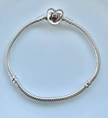 Original Pandora Moments Snake Link Bracelet With Heart ...