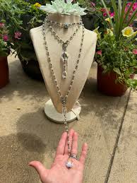 Clear Crystal Necklace (square) – Bad Little Country Girl