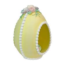 8" Yellow Sugar Egg with Bunny Centerpiece | Spring & Garden ...