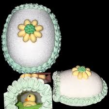 NIB KenCraft Panoramic Easter Sugar Egg 3" Display ...