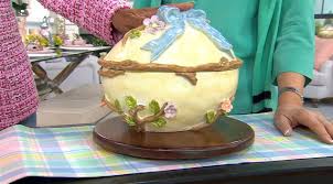 Oversized Handpainted Egg with Removable Lid by Valerie ...