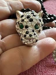 KJL Kenneth Jay Lane for AVON Crystal Panther Multistrand ...