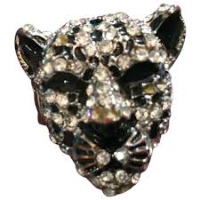 Similar Items to Silver-toned Expandable Puma Cocktail Ring ...