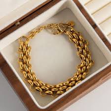 Women's 14K Gold Plated Vintage Stainless Steel Chain ...