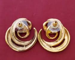 Vintage 70s-80s Era AVON Gold Swirl Stud Earrings | eBay Australia