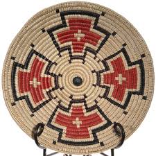 Vintage Navajo Spider Woman Hand Woven Basket 15" Wide by ...