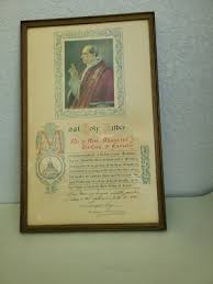 VINTAGE SIGNED PAPAL APOSTOLIC BLESSING BY POPE ...