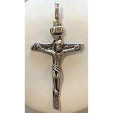 925 Sterling Silver Jesus Cross Crucifix Pendant Signed ...