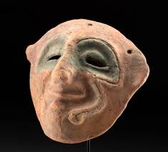 Sold at Auction: Jamacoaque Polychrome Pottery Face Mask