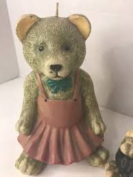 Vintage Bear Candles Country Looking Set 8 Inches Tall Can ...