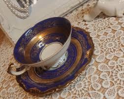Demitasse Cup Gold & Blue Antique Collectible Espresso Cup - Etsy