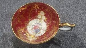 Vintage Aynsley ROYALTY DECO Red Footed Cup Only | eBay