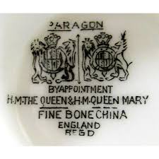 1940s Paragon Peach and Green Butterfly Handle Teacup and ...