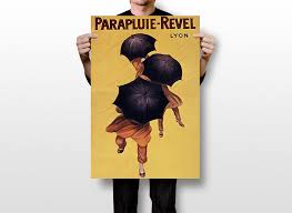 Revel Umbrellas 1922 Cappiello Tin Original Vintage Wall Art ...