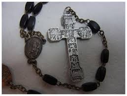 Vintage Italy Roma Rosary Wood Beads Johannes Paulus II. For ...
