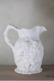 White Vintage Cherub Jug Vase| Large White Vintage Ornate ...