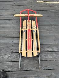 Vintage Fast Trak SnowSport Torpedo Wooden Snow Sled | eBay