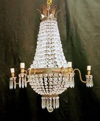 Vintage Gold Chandelier, 1950s for sale at Pamono