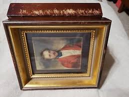 Portrait Pair Vintage Edwardian 1910s Deep Well Frame Cottage Farmhouse Decor | eBay