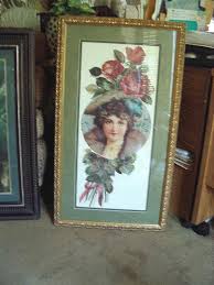 Victorian Lady Portrait With a Bouquet of Roses "elegance" by Gallery Graphics Double Matted/ Gold Framed Item#643 Antiques/ Collectibles - Etsy