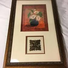 Accents | Nwt Dolgen Corp Wooden Framed Flowers In A Vase Paintings 145x225 Nm 2730 | Poshmark