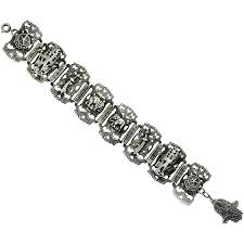 Morocco Souvenir Elephant Hand of Fatima Sword Star Crescent Design . For Sale at Ruby Lane