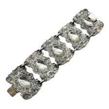 1950s Napier Silver-Plate Link Bracelet - The Napier Book & Online Source for Vintage Napier Jewelry