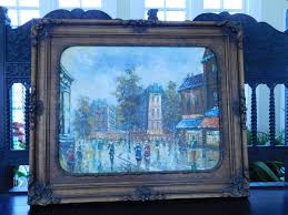 Original Oil on Canvas Signed Balin Palette Knife Paris Street Scene | eBay