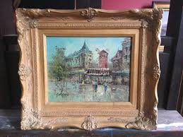 Unknown - Moulin Rouge, Impressionist Landscape of Paris, Signed Oil at 1stDibs | moulin rouge oil painting, moulin painting, moulin rouge painter