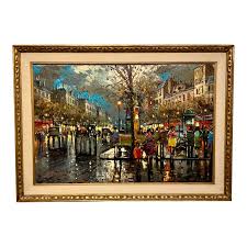 Henri Renard French Cityscape Original Painting | Chairish