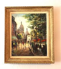 René Larotte (1920-1985) Impressionist Oil ' Place Du Tertre ...