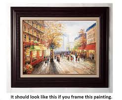 Café Street #6 - 36x48 - 100% Hand Painted Oil Painting on ...