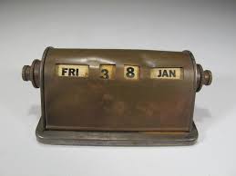 Sold at Auction: Park Sherman Co brass desk calendar & K ...