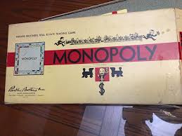 Vintage Monopoly Board Game Parker Brothers 1954 Wooden ...