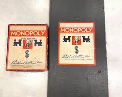 Vintage Parker Brothers Monopoly 1935 Patent Board W ...
