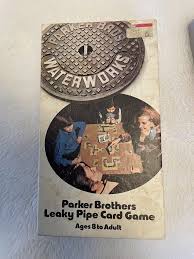 Vintage 1972 Water Works Parker Brothers Leaky Pipe Card ...